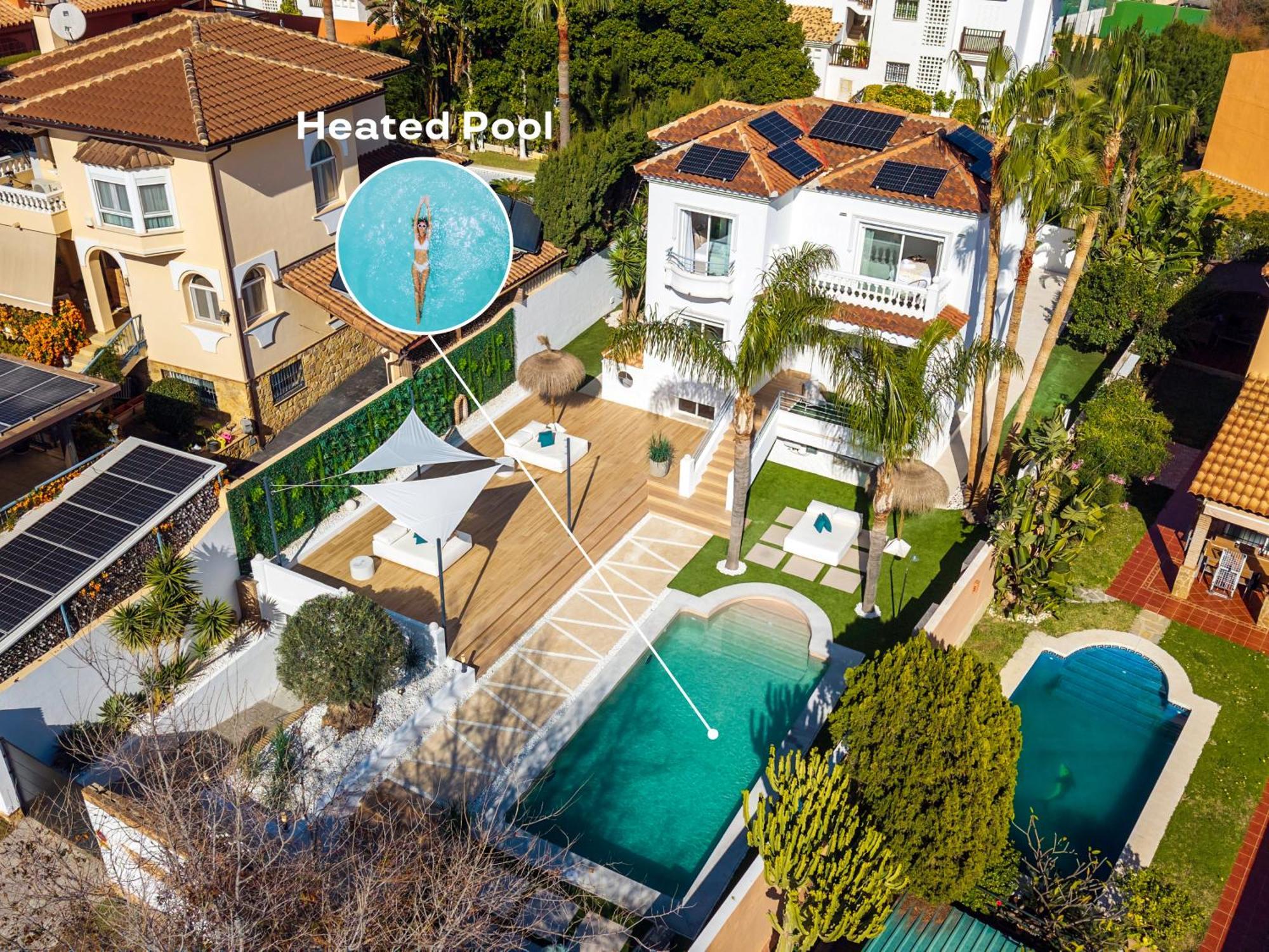 Vacation Marbella I Sunny Camelia Villa Heated Pool, Recently Renovated, Best Residential Neighborhood In Benalmadena, Short Walk To The Beach, Cinema Room 外观 照片